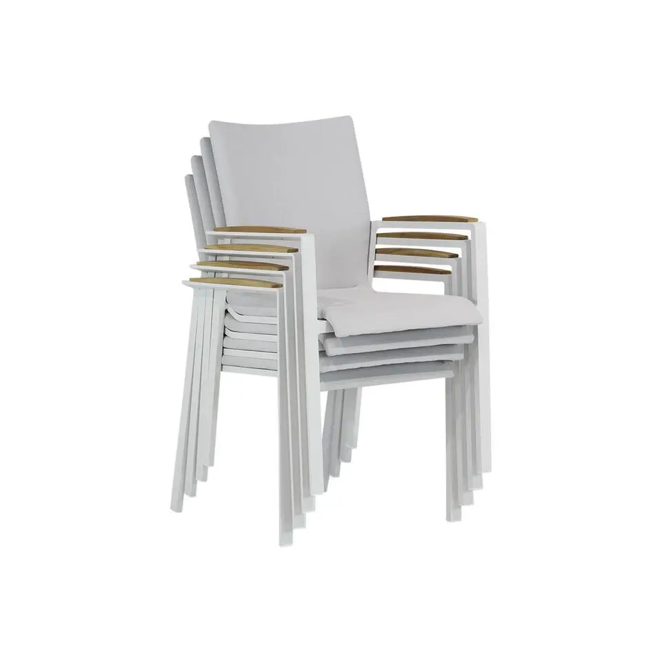 Tuinset 4 personen 180 cm Aluminium/Textileen /Aluminium/textileen Wit