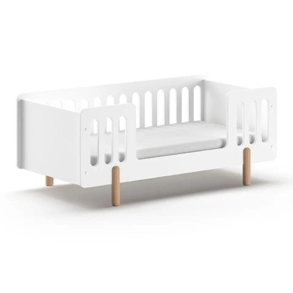 Vipack Peuterbed Smile 70x140cm - wit/dennenhout