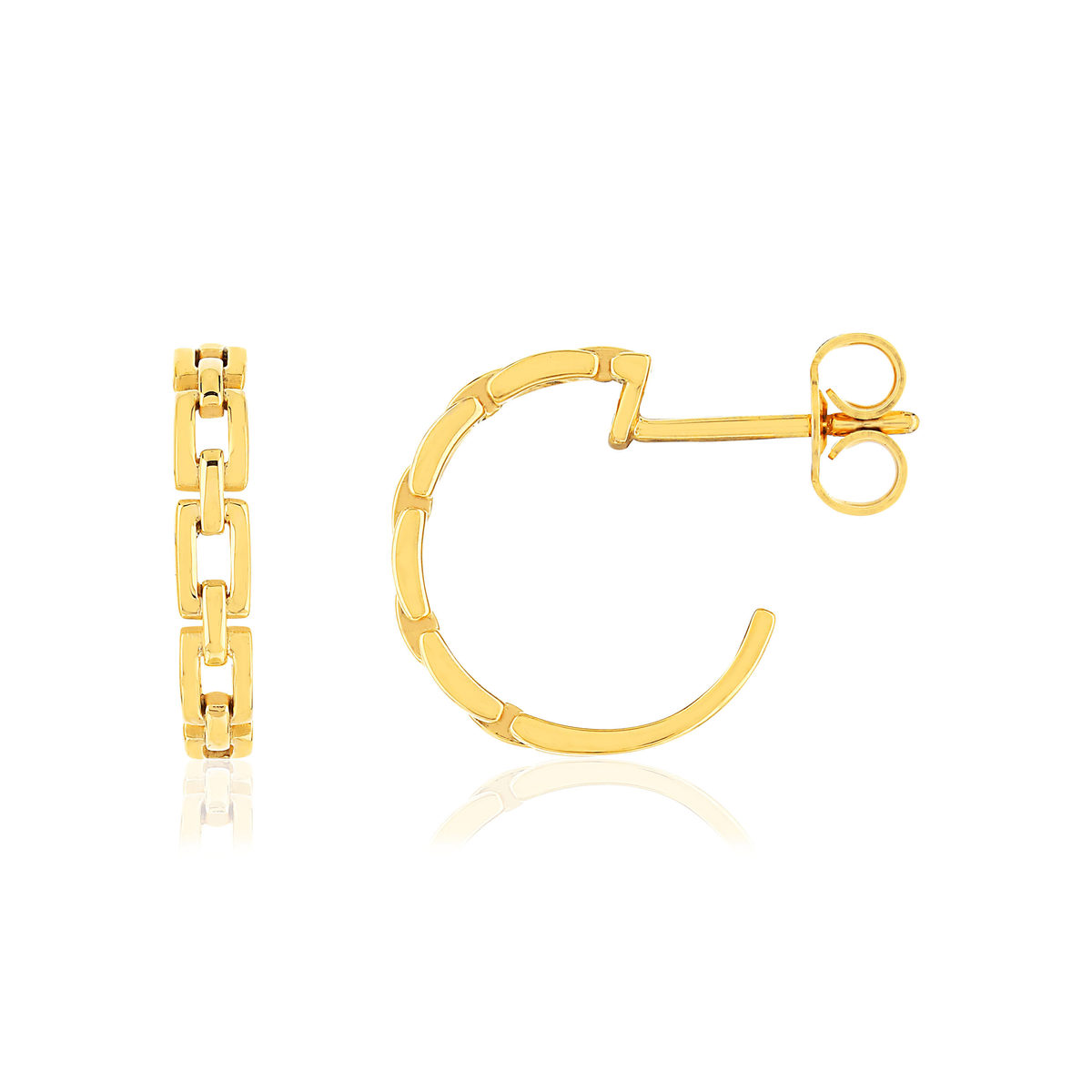 Boucles d'oreilles or jaune 375
