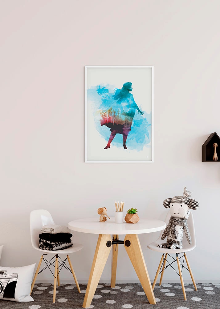Komar Bild »Frozen Anna Aquarell« Disney 1 Stk. tlg. Wandbild zur Dekoration im Kinderzimmer - ohne Rahmen
