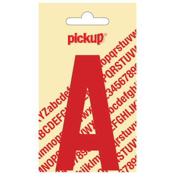 Pickup plakletter A rood glans 90 mm