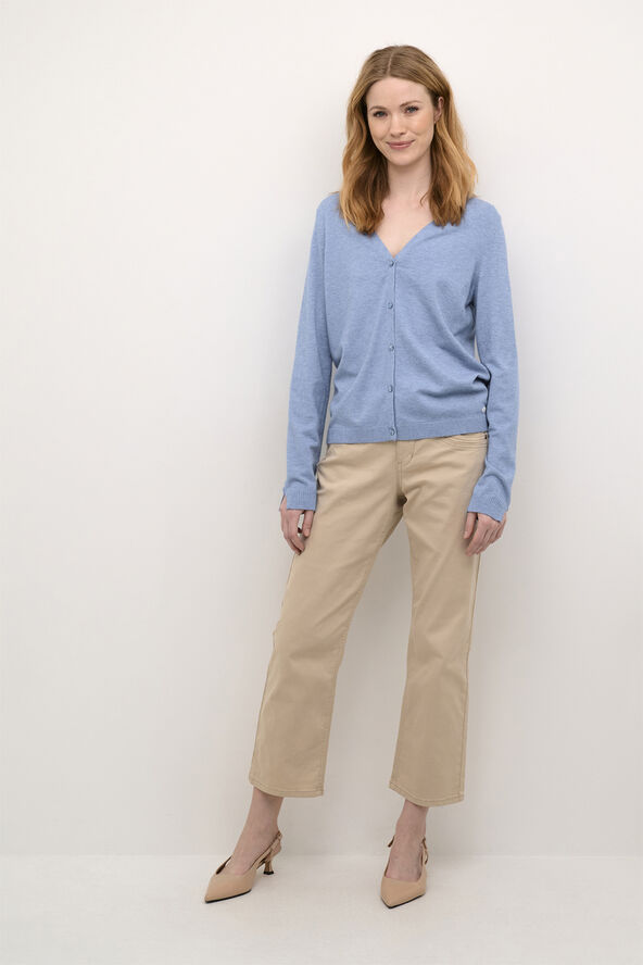 Cream CRDela Knit Cardigan Marina melange