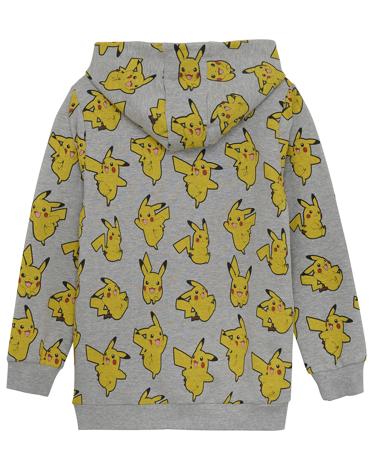 Kapuzen-Pullover PIKACHU AOP in light grey melange
