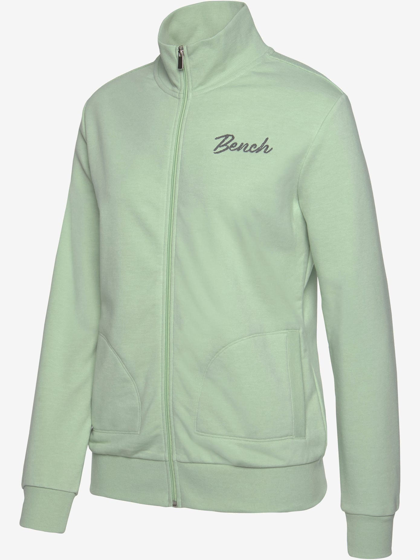 Veste sweat à col montant