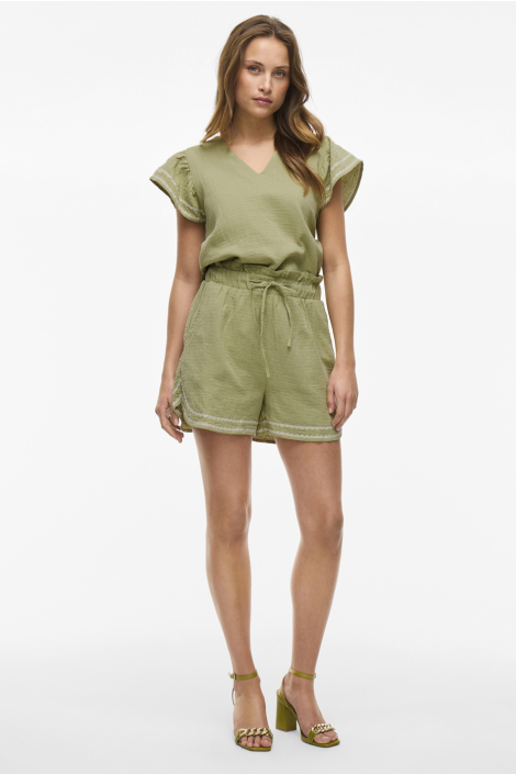 Vila groene dames korte broek