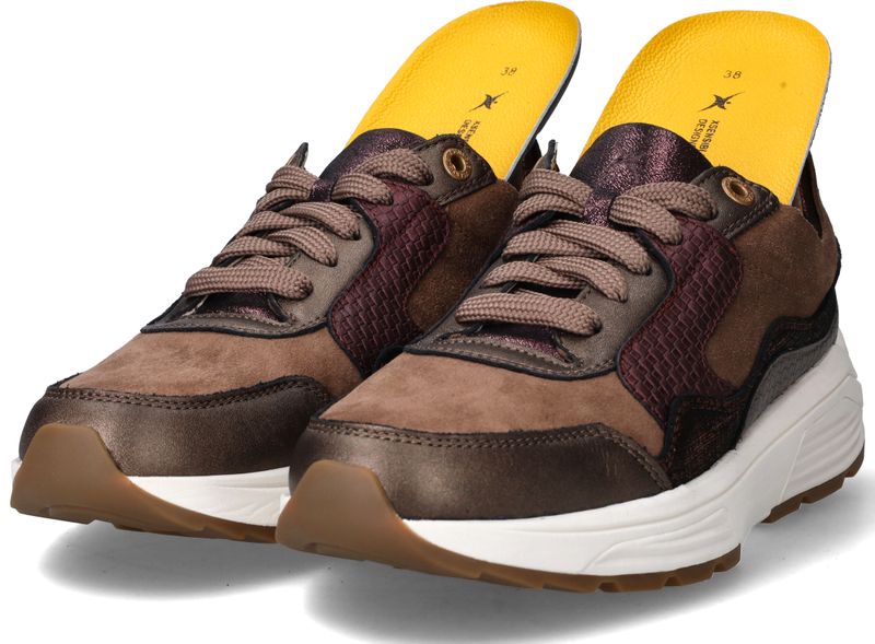 Xsensible Golden Gate Stretchwalker Sneakers Bruin Dames