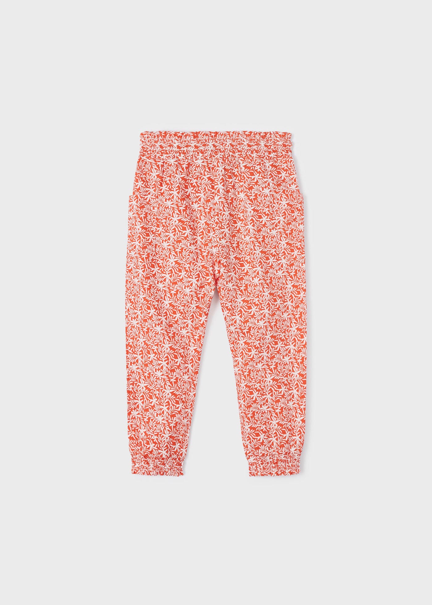 Calças largas de algodão estampado para meninas