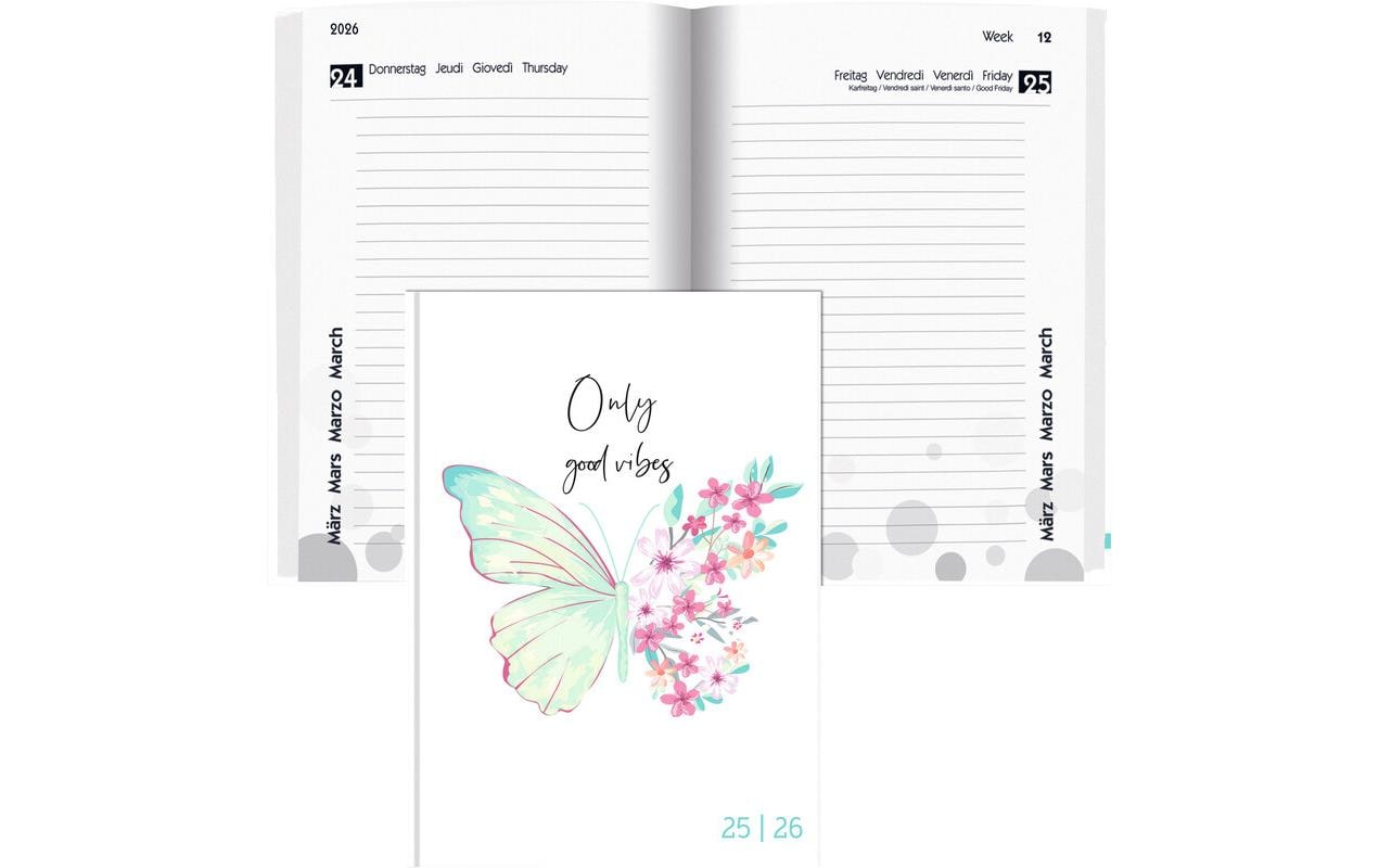 Schüleragenda Mydiary Style 25/26 FSC, 1T/1S, 12 x 16.5 cmModerner Terminplaner für Jugendliche