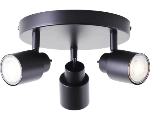 LED spot 3xGU10/4,5W 3x345 lm 3000K zwart