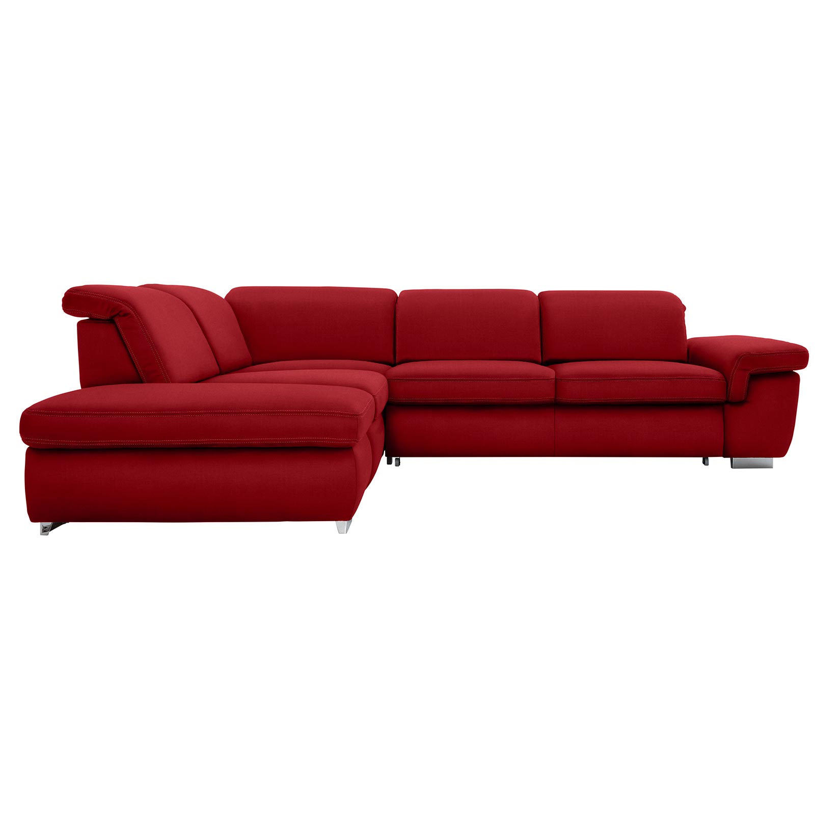 polsterpower Boxspringsofa - Miro bordeaux - Basismodell - Ottomane links