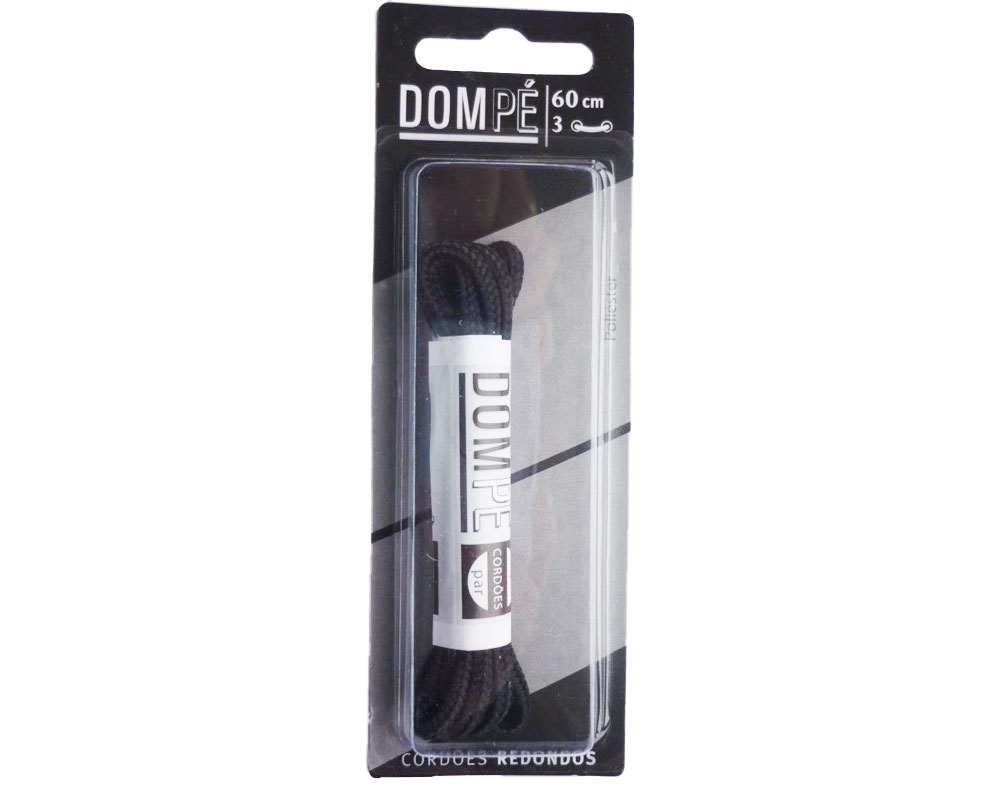 CORDÃO REDONDO DOM PÉ PRETO 60CM