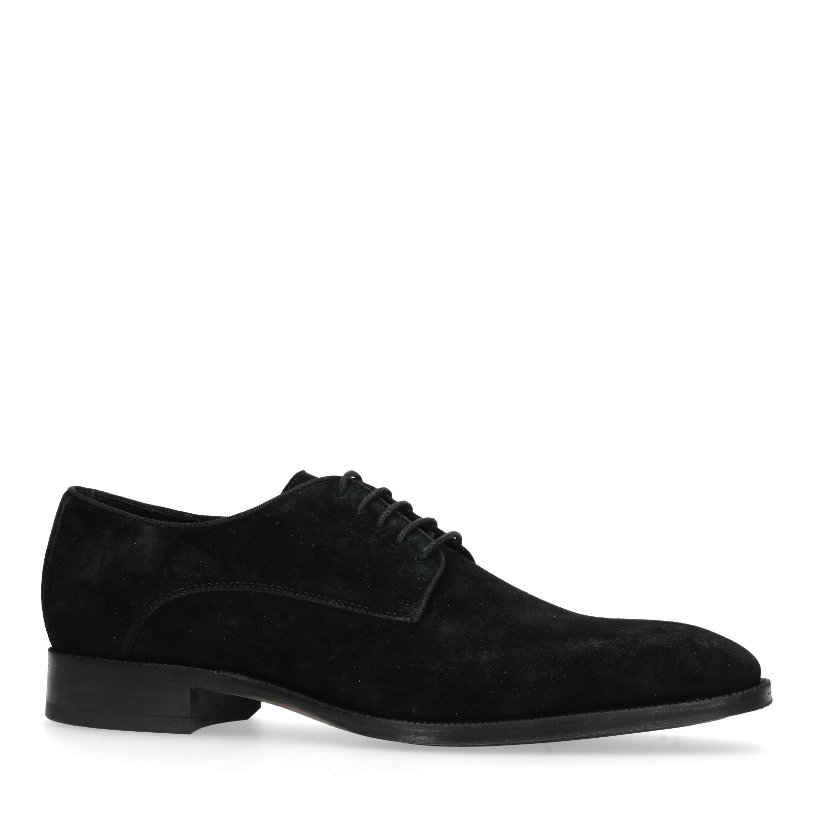 Zwarte suède veterschoenen