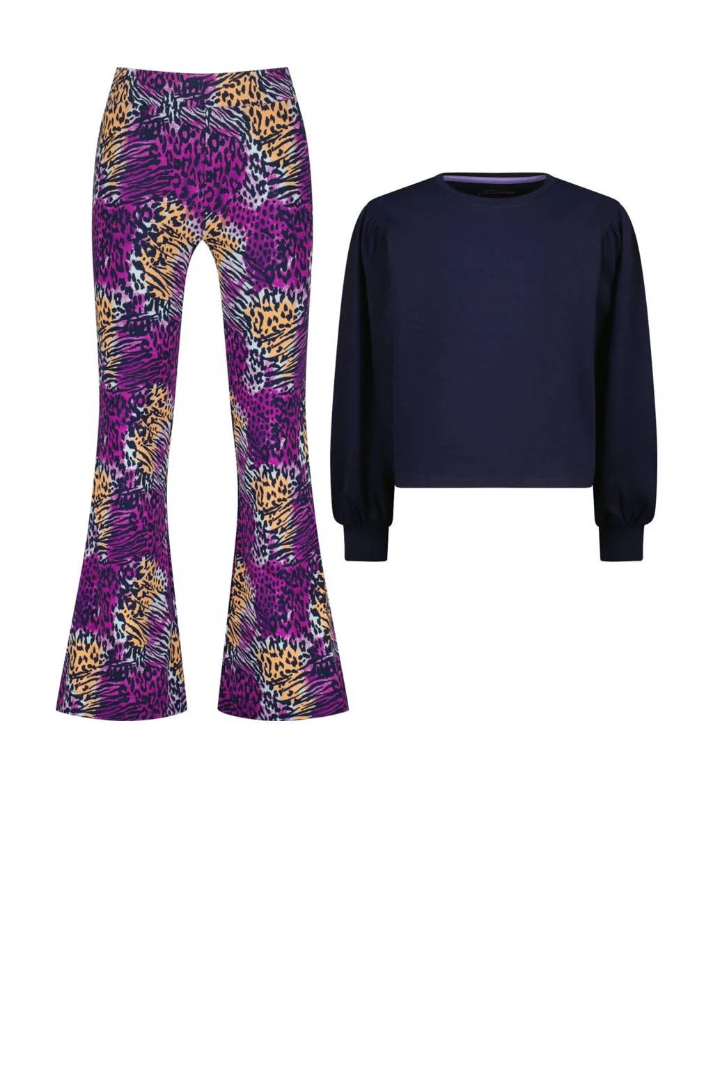 Vingino pyjamaset donkerblauw/paars/geel