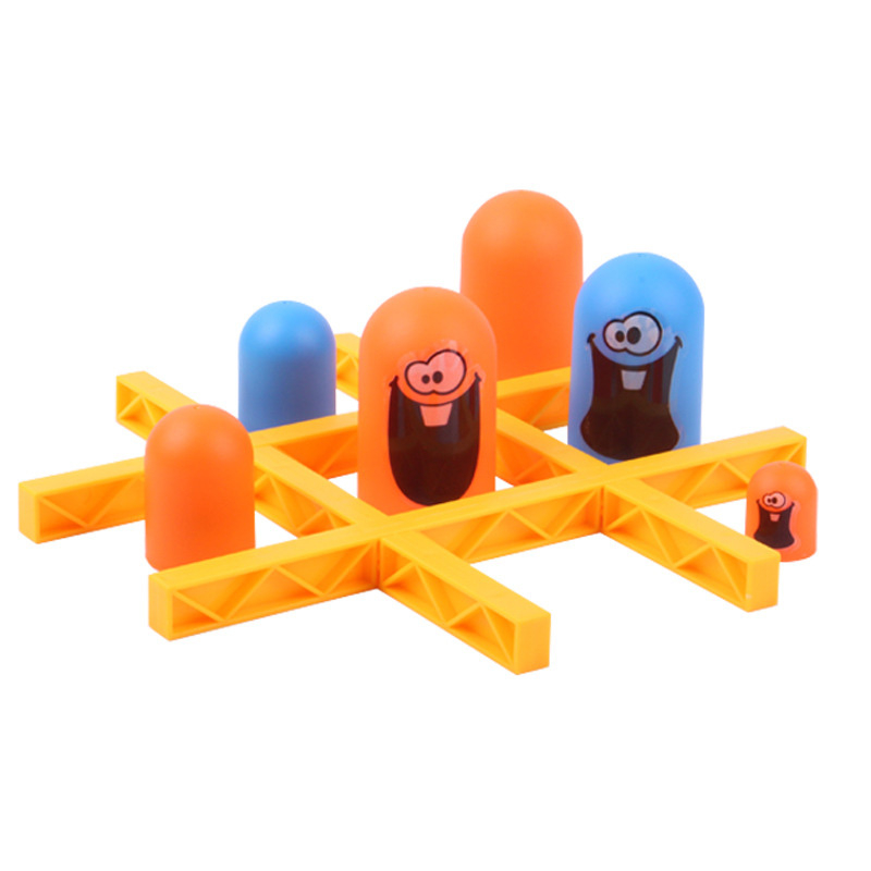 (22-tlg. Set) Tic Tac Toe Spiel Cartoon Gobble Strategisches Gesellschaftsspiel Gross isst Klein Drei Gewinnt