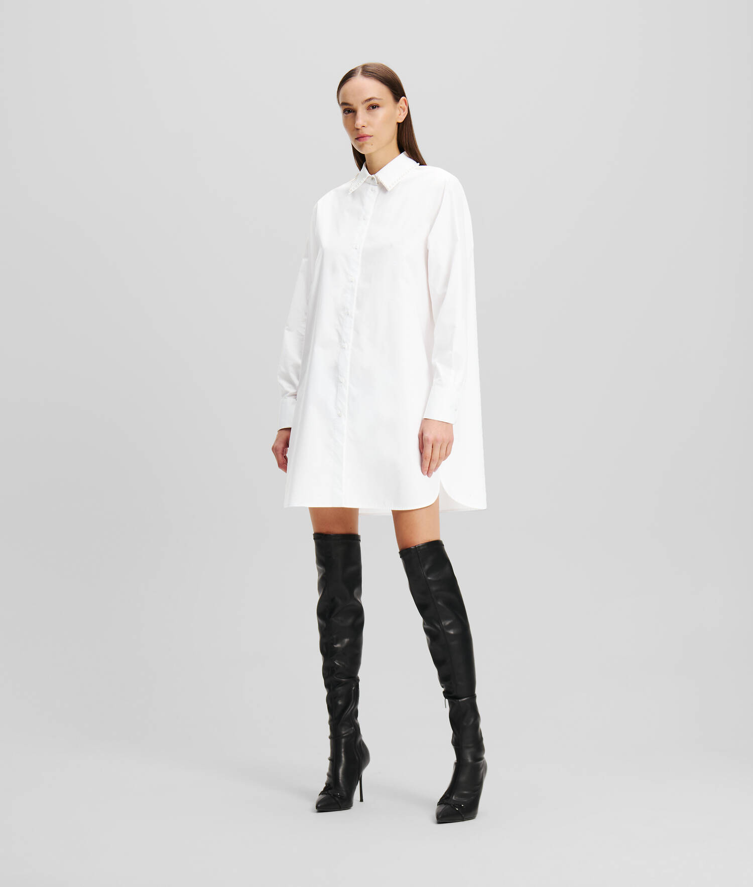 CHEMISE TUNIQUE ORNÉE DE PERLES