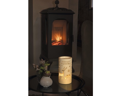 Konstsmide LED-lantaarn, op batterijen, figuren, H 19 cm, warm wit, inclusief timerfunctie