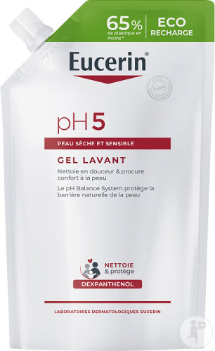 Eucerin pH5 Gel Lavant Peau Sèche Et Sensible Recharge 400ml
