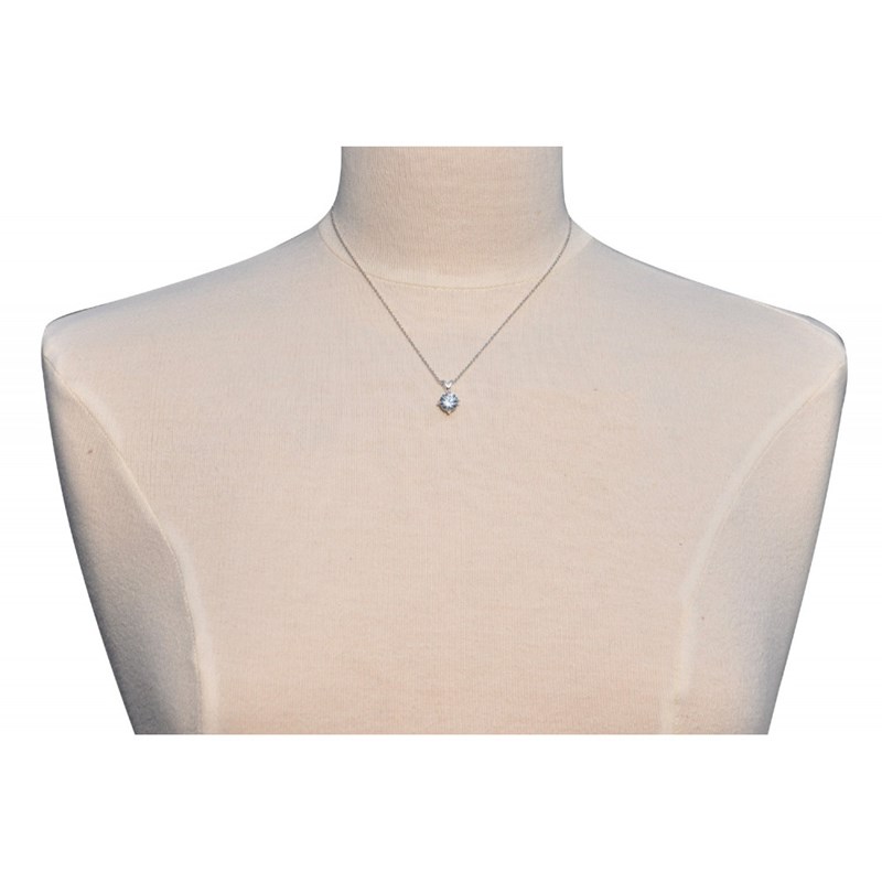 Pendentif Argent Strass Rond Cristal