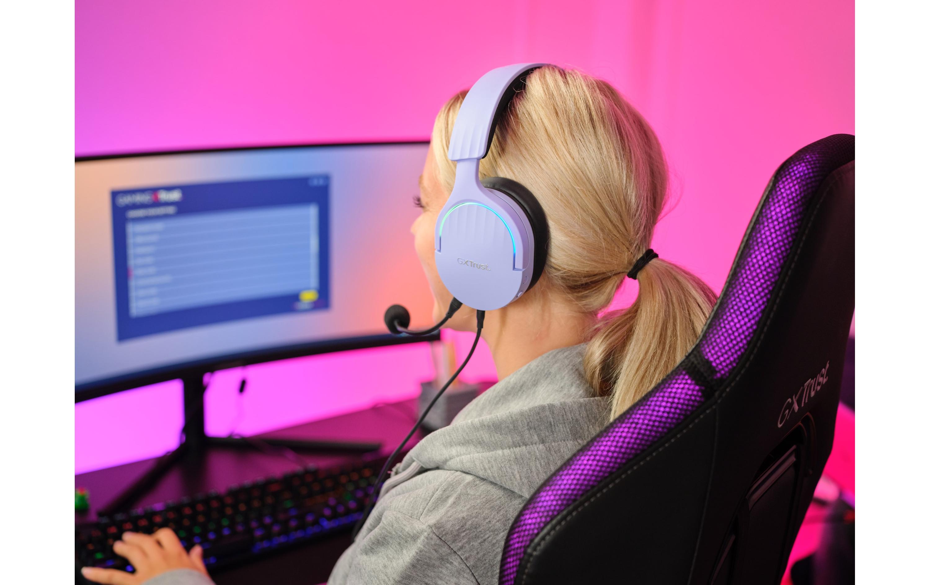 Headset GXT 490 FAYZO Schwarz/ViolettLeistungsstarkes ohrumschliessendes 7.1 USB-Gaming-Headset für ein immersives Gaming-Erlebnis