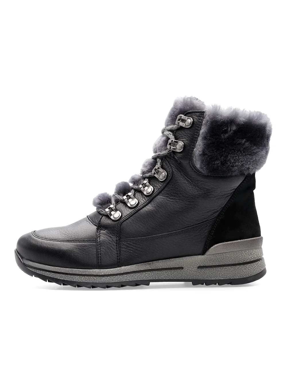 Stiefelette Osaka schwarz-grau