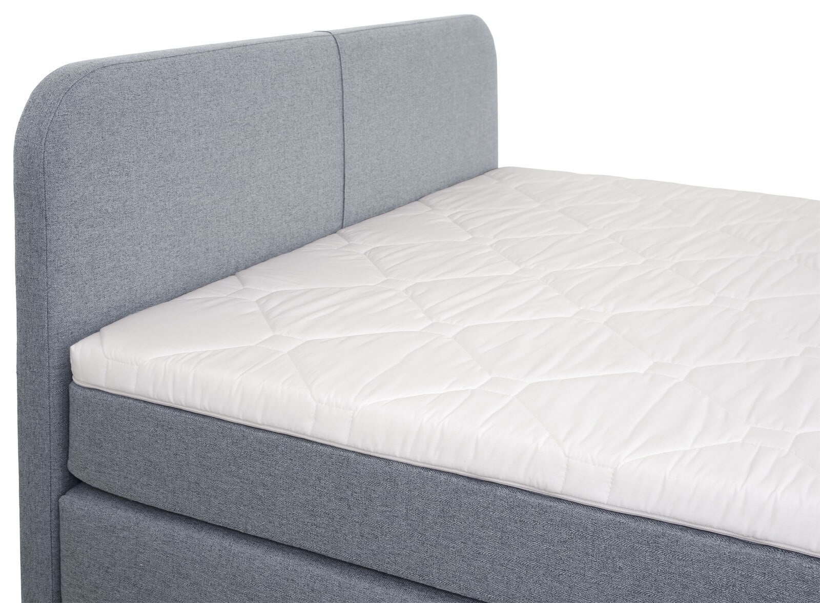 Boxspringbett Wien Stoff Grau 140x200cm