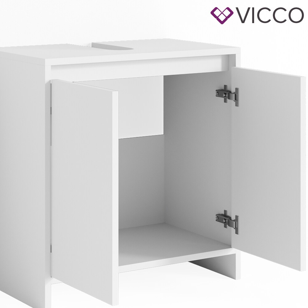 VICCO Waschbeckenunterschrank EMMA Weiß Unterschrank Badschrank Badezimmer