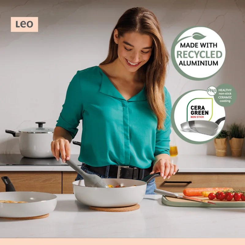 BergHOFF Leo Glints Sage kookpannenset 7-delig