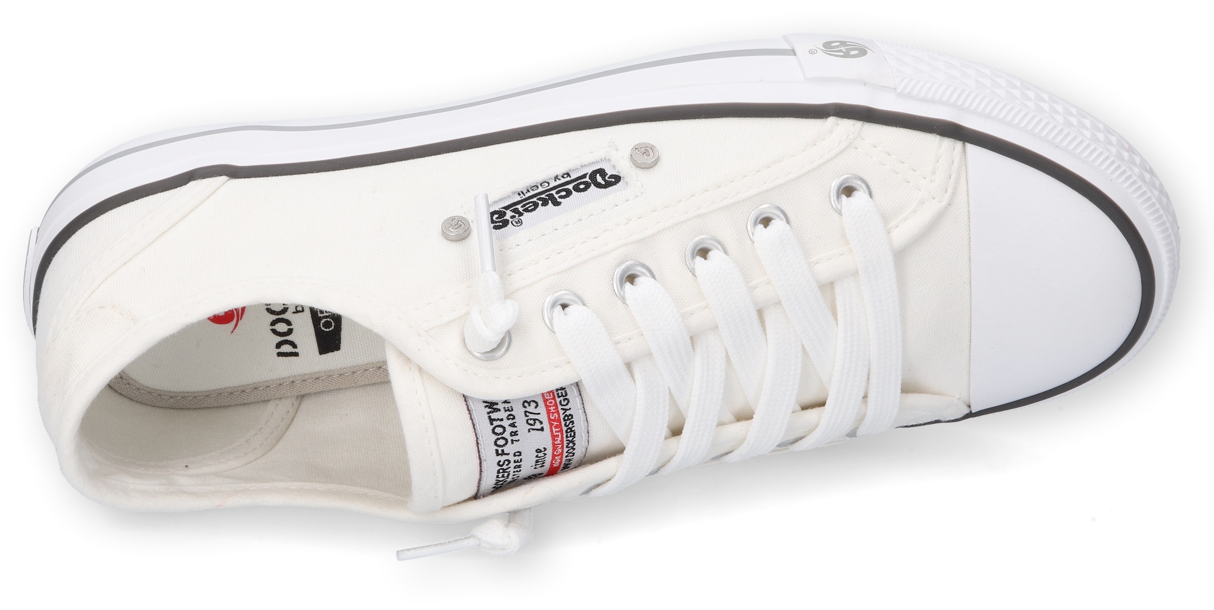Dockers by Gerli Slip-On Sneaker  , Sneaker, Schlupfschuh, Freizeitschuh mit elastischer Zierschnürung