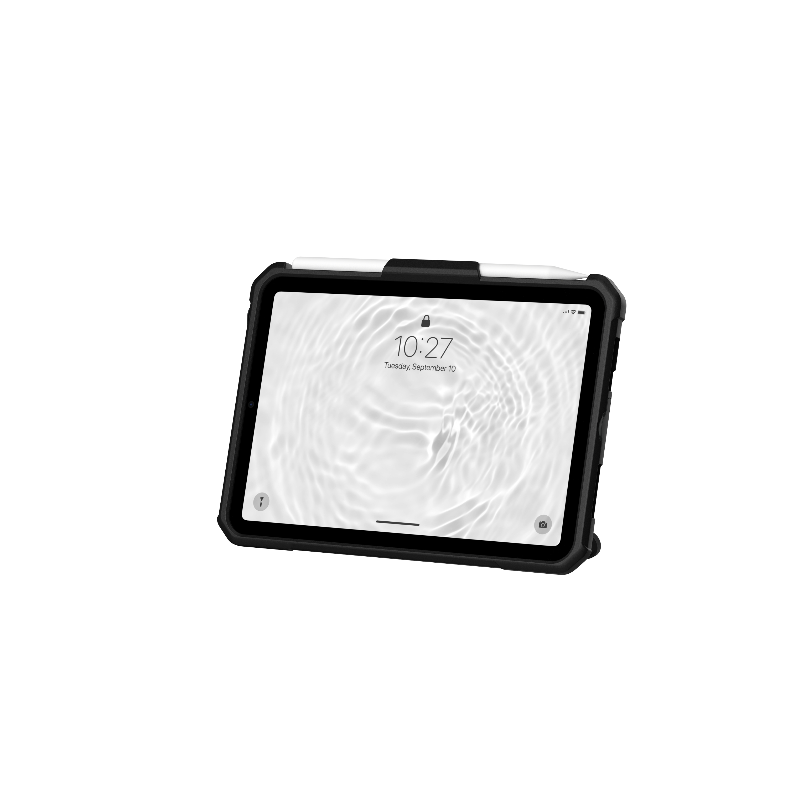 iPad Mini 7 (2024) / Mini 6 (2021) Outdoor Schutz Hülle Back Cover Scout   Kickstand   Apple Pencil Halterung (124014B14040) - Schwarz