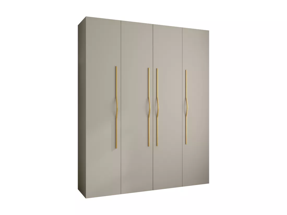 Armoire à portes battantes Como 2 245,5/200/50 4 portes (cachemire/or)