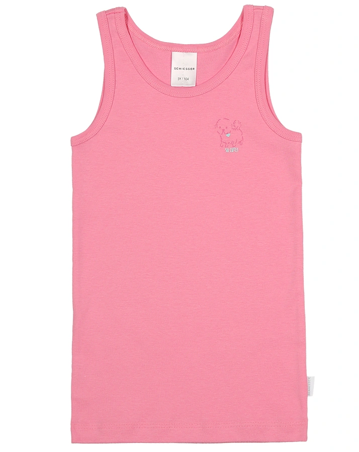 Unterhemd CLASSICS – HUND 2er Pack in pink/weiß