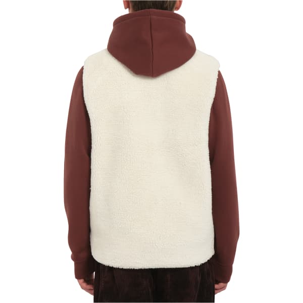 Veste polaire VOLCOM MUZZER FUZZAR VEST DIRTY WHITE