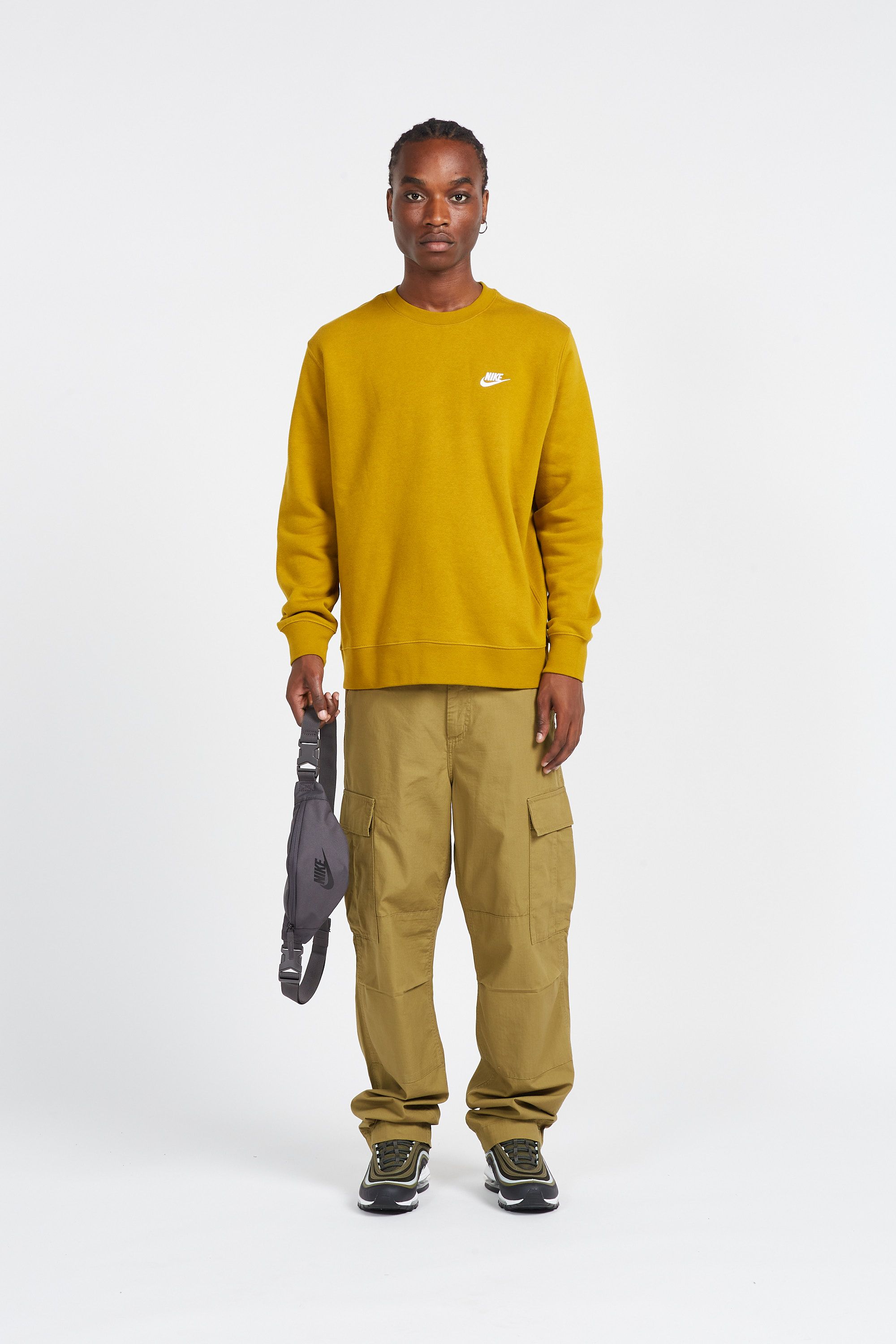 NIKE Sweat CREW CLUB FL 309 Marron