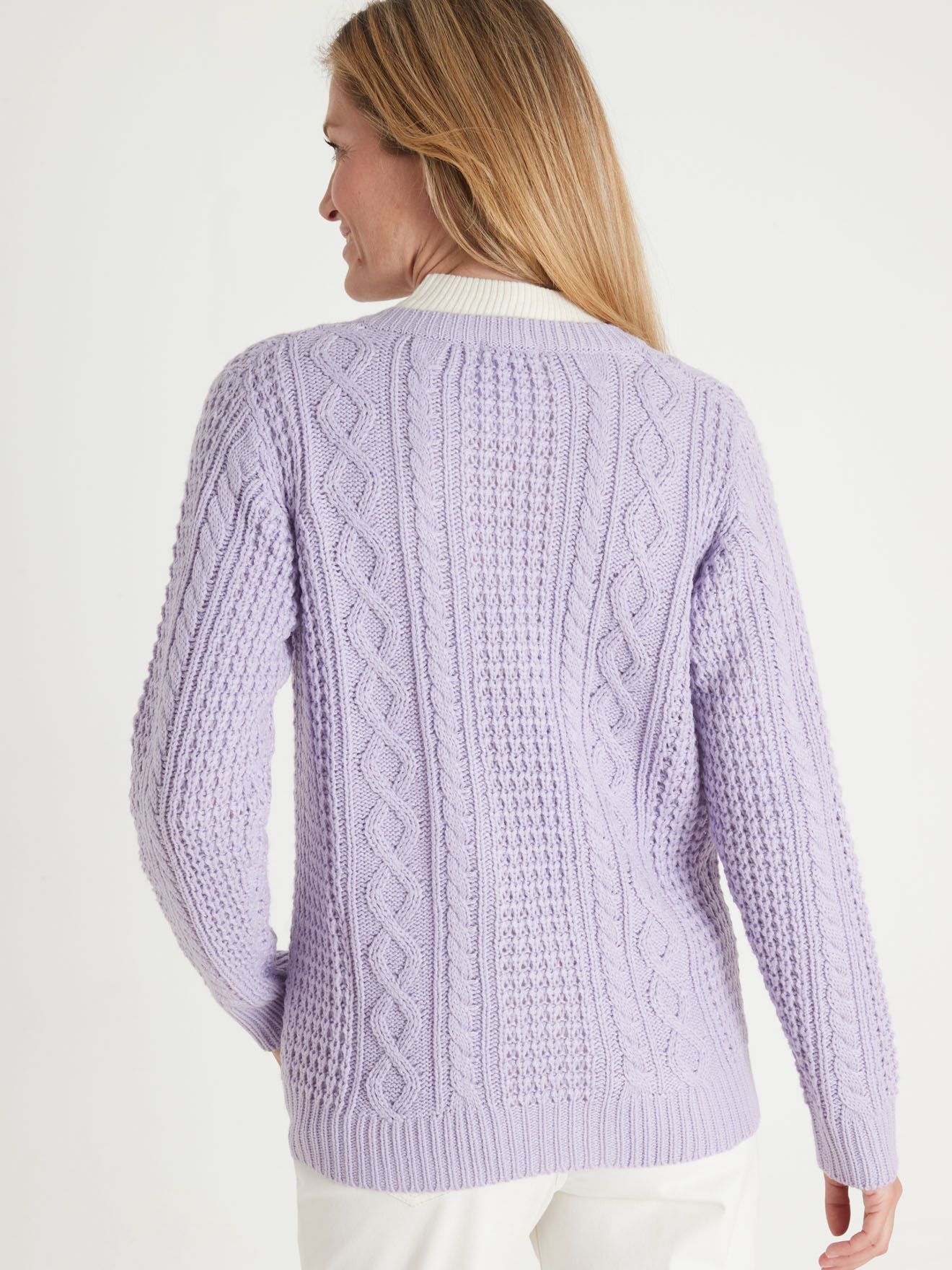 Cardigan torsadé col rond