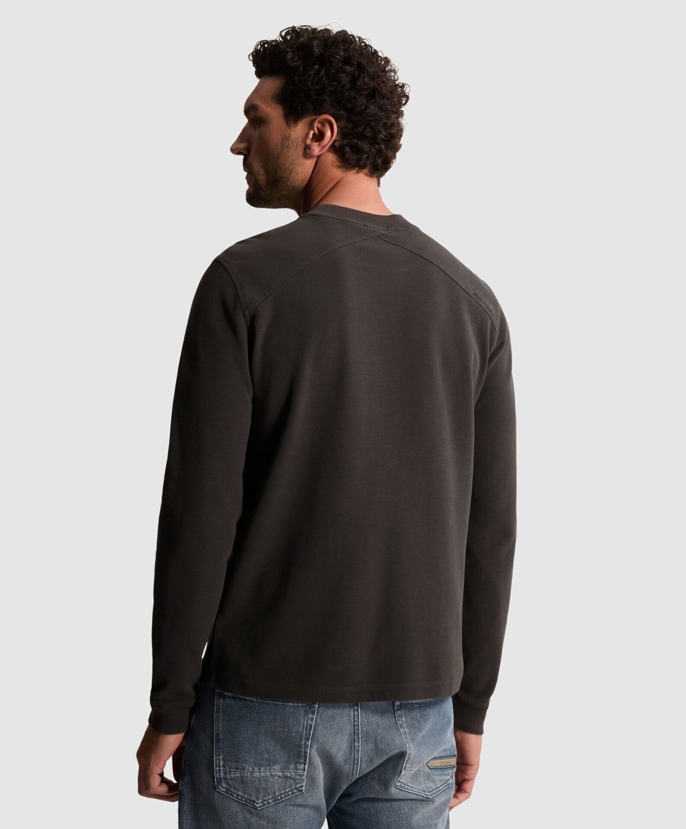Cast Iron Heren longsleeve grijs