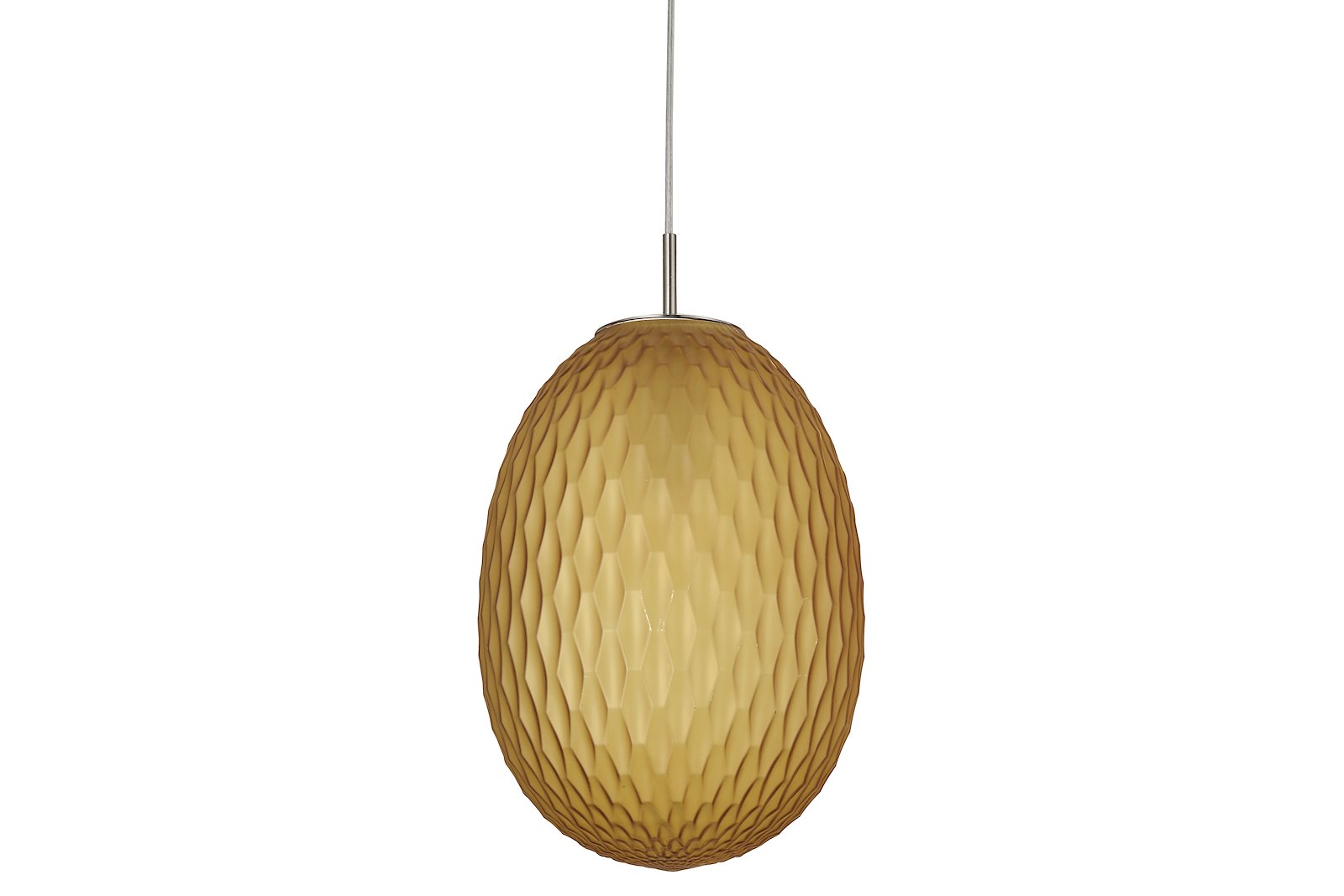 Birmingham pendel Matt amber farget glass, Ø25 cm