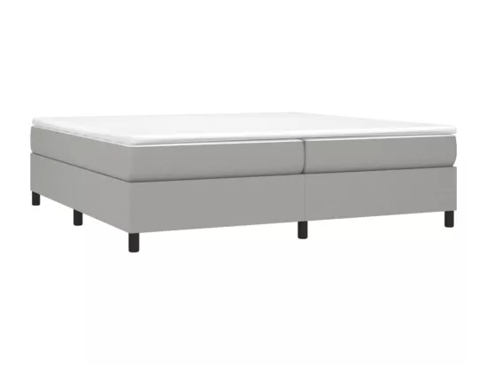 Sommier à lattes de lit Gris clair 200x200 cm Tissu