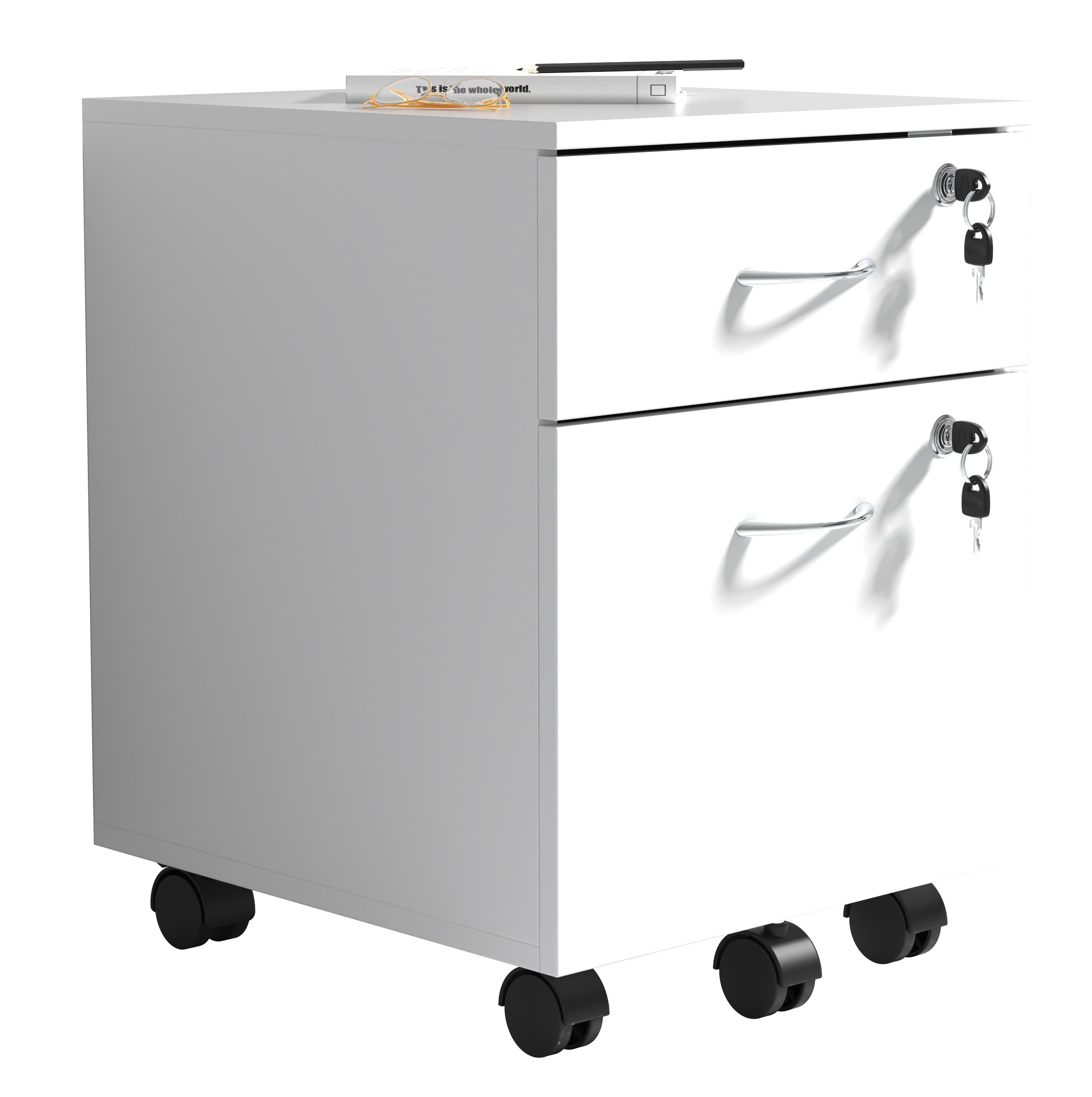 VCM Rollcontainer Beistellcontainer Bürocontainer Rollen rollbar Schublade Hängeregistratur Baula M