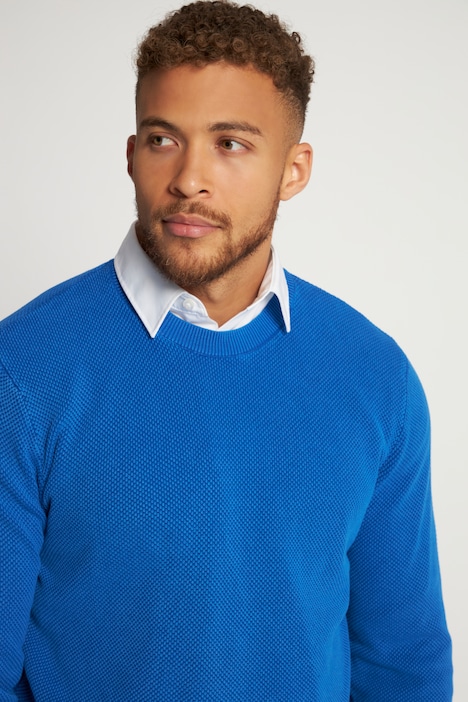 Pullover, Strukturstrick, Vintage Look, Rundhals