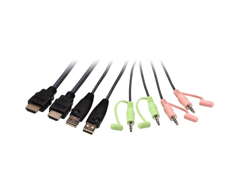 Aten KVM Switch CS22H 4K 60 Hz 2-Port USB 4K HDMI Kabel KVM Switch mit Remote-Port-Wähler