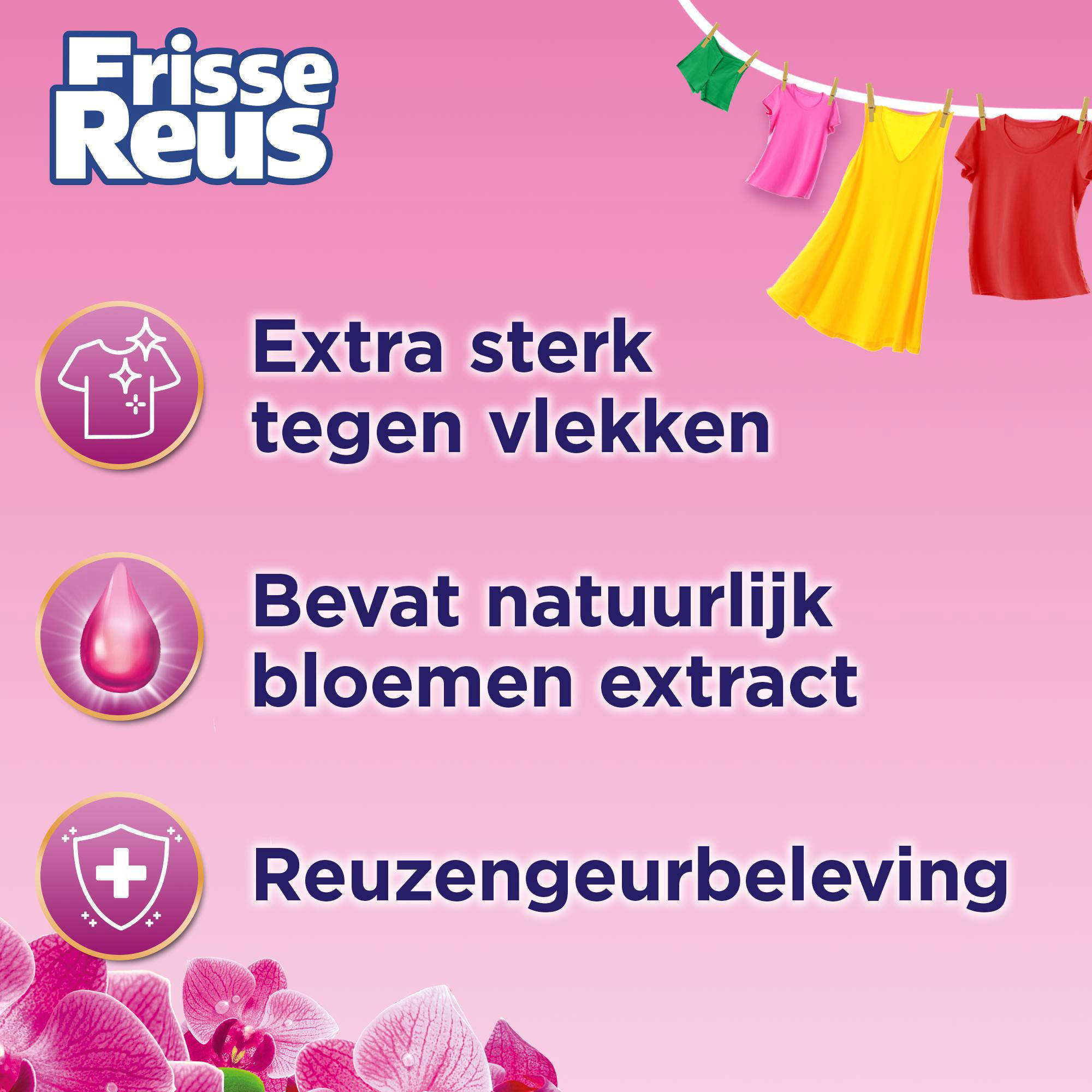 Witte-Reus Gel Orchidee - vloeibaar wasmiddel - Gekleurde Was - voordeelverpakking - 6 x 19 wasbeurten - 114 wasbeurten