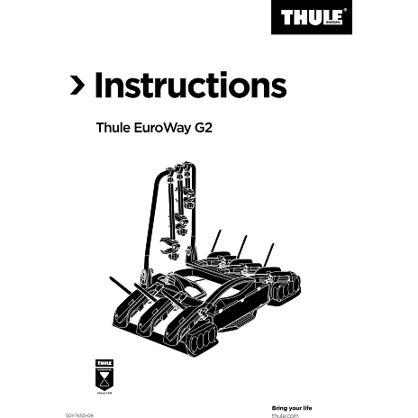 Thule Euroway G2 3B 13pin - Cykelholder til 3 cykler