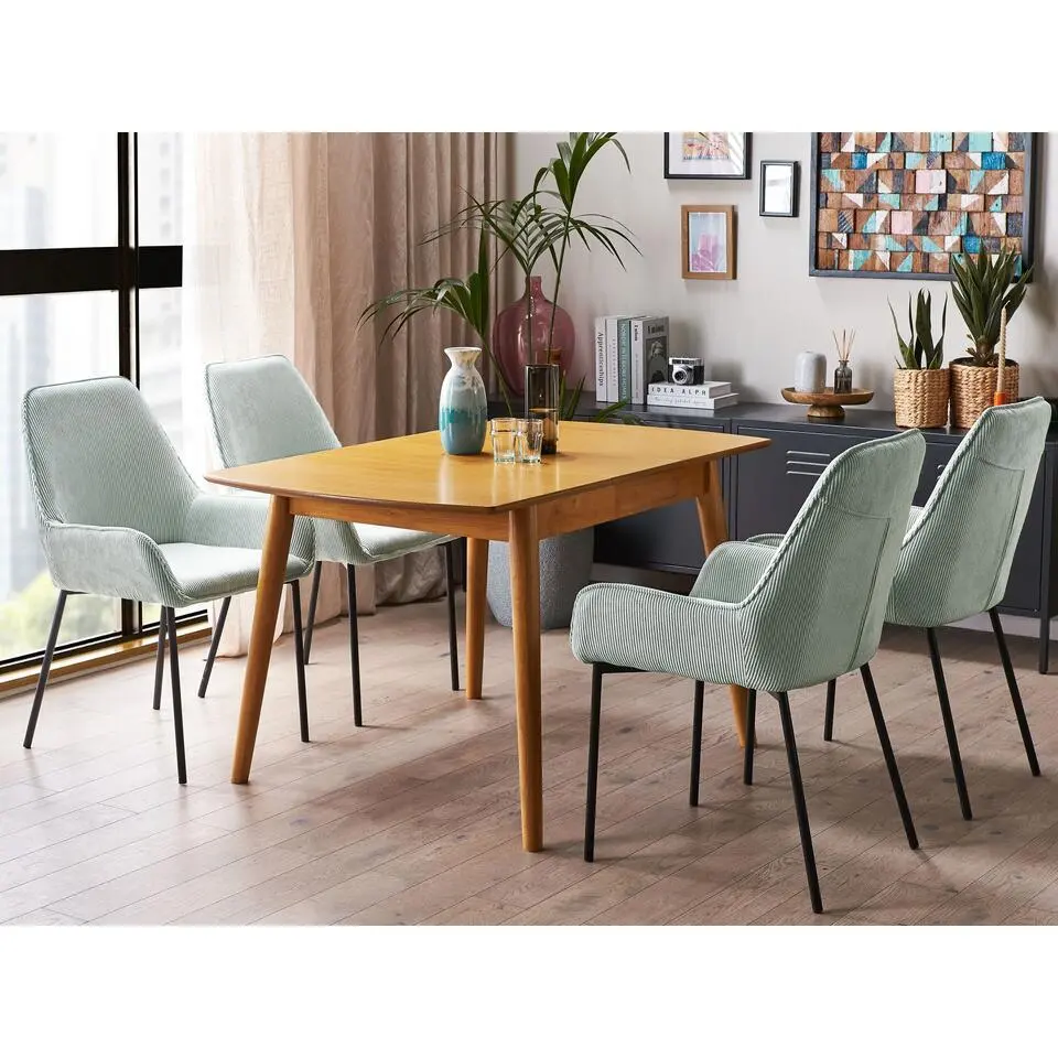 TOMS - Uitschuifbare eettafel - Lichthout - 100/130 x 80 cm - MDF
