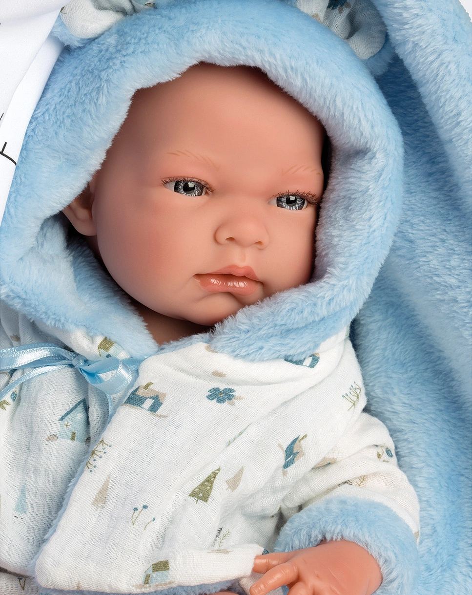 Badepuppe NICO (40cm) in hellblau