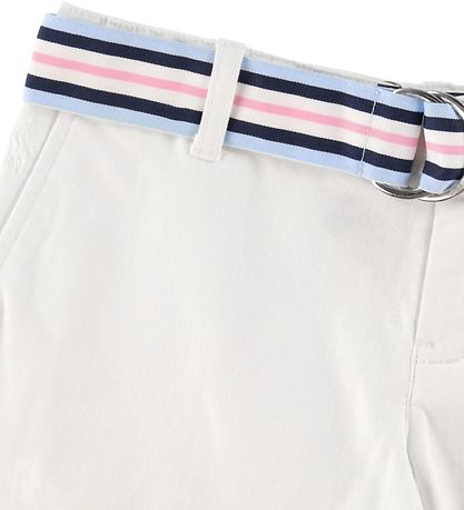 Polo Ralph Lauren Shorts - Watch Hill - Hvid m. B?lte