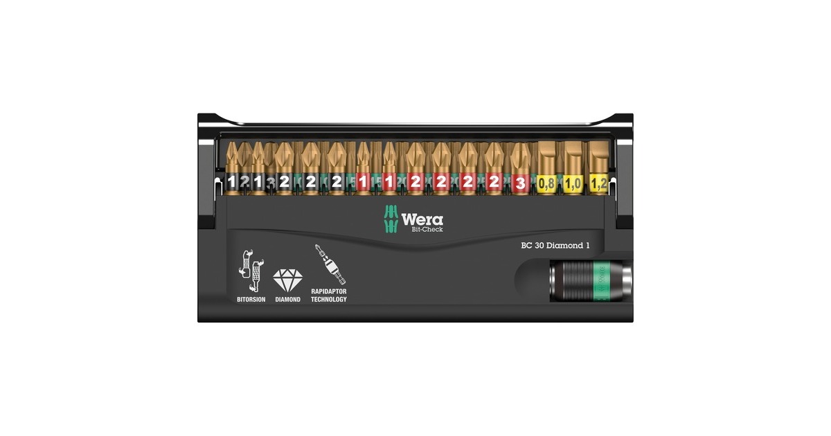 WeraBit-Check 30 Diamond 1 bitset  (Bithouder en bits)
