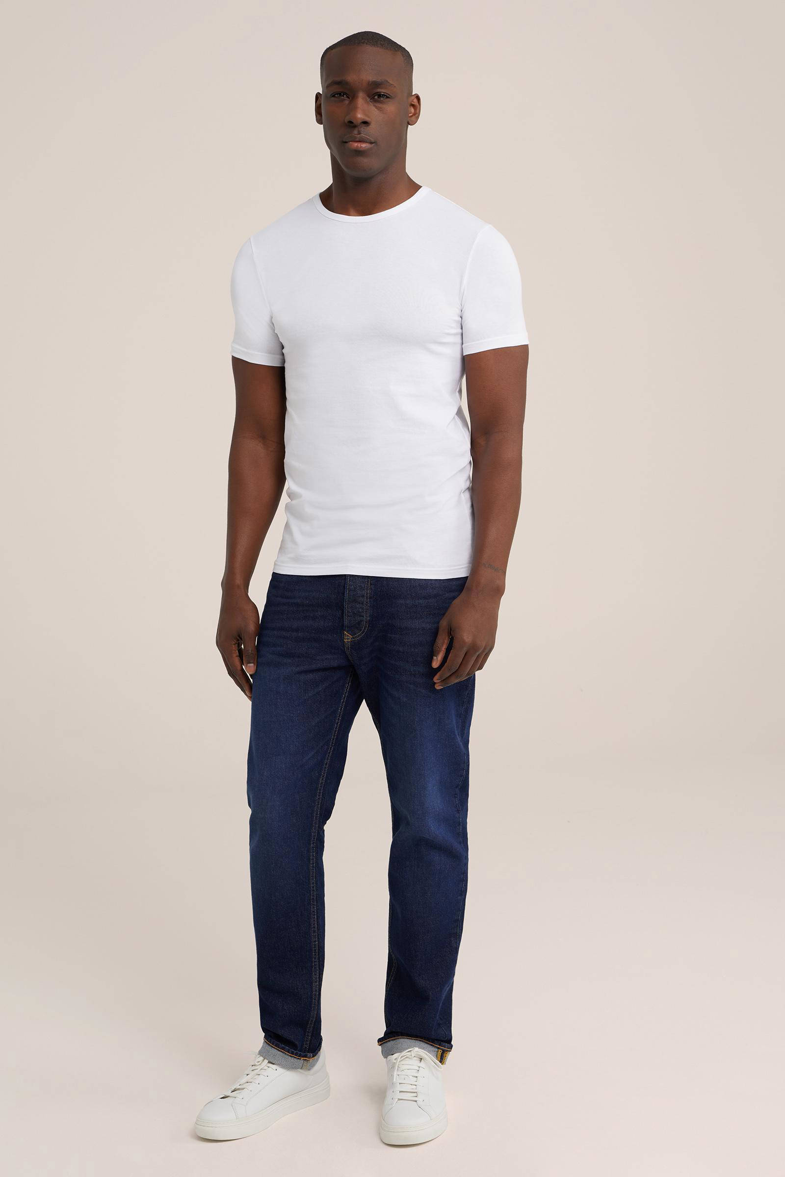 WE Fashion T-shirt wit - set van 2