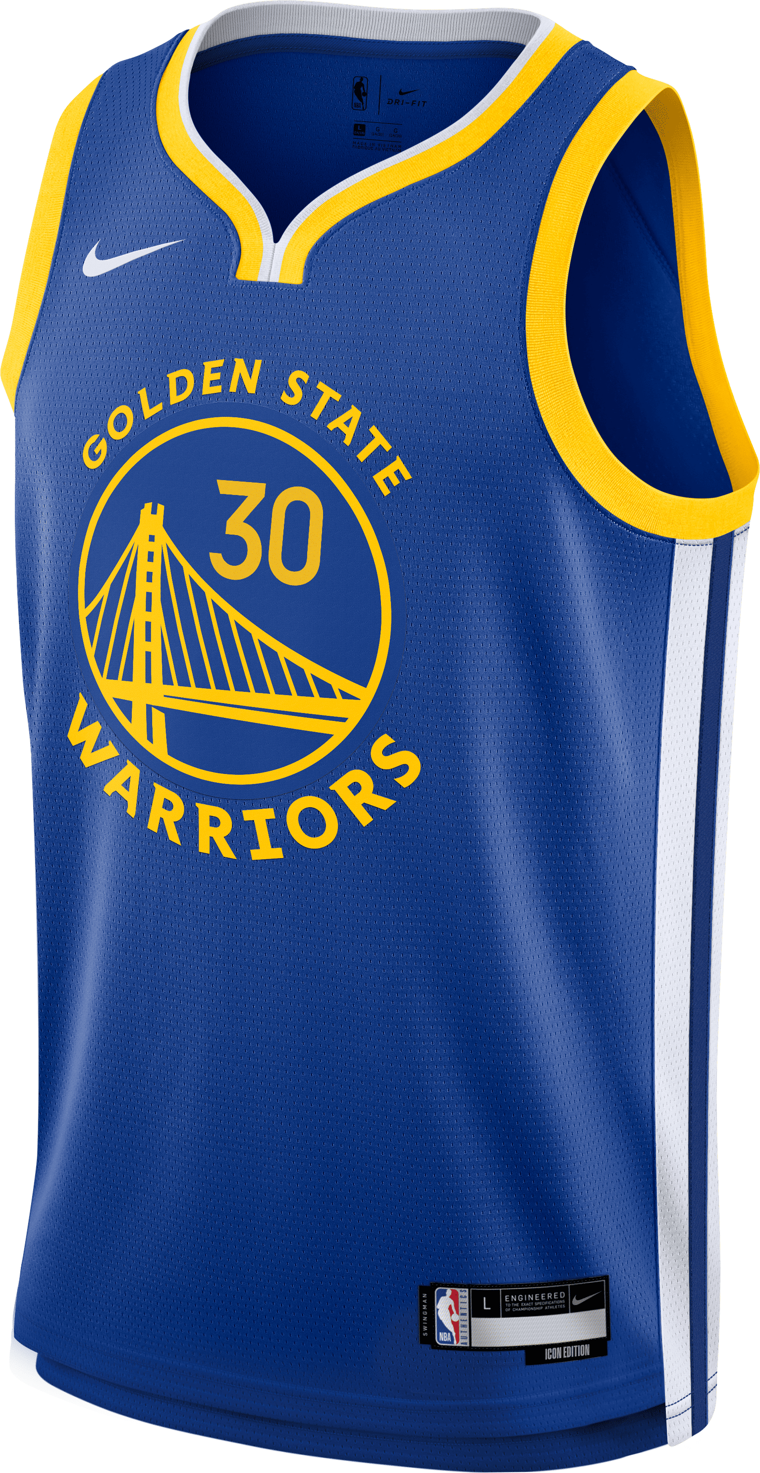 Nike NBA Golden State Warriors Curry Stephen Trikot Kids Blau
