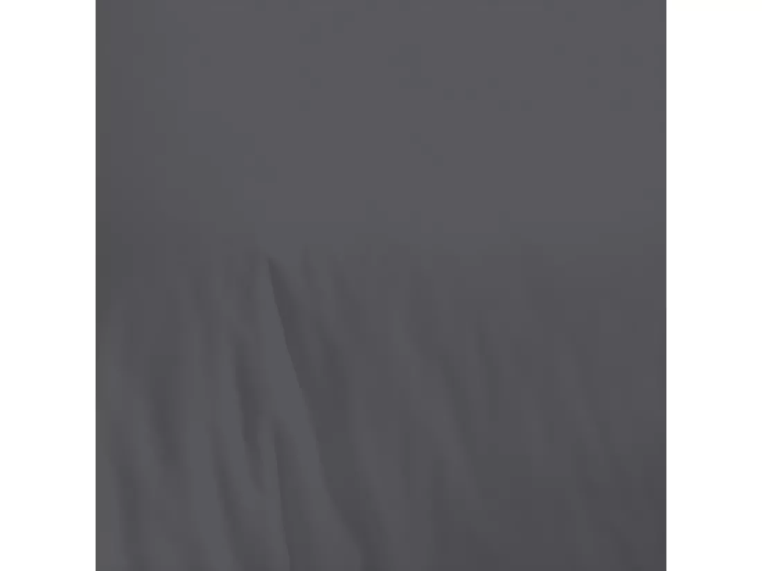 Housse de couette en coton 57 fils unie zinc 260x240cm