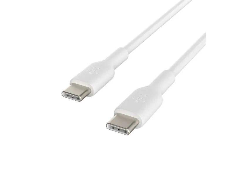 Belkin BoostCharge - USB-kabel - 24 pin USB-C (han) til 24 pin USB-C (han) - 2 m - hvid